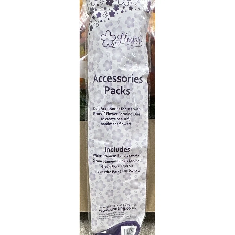 Fleurs Green Floral Wire 36cm x2 Packs with Floral Tape & White/Cream Stamens